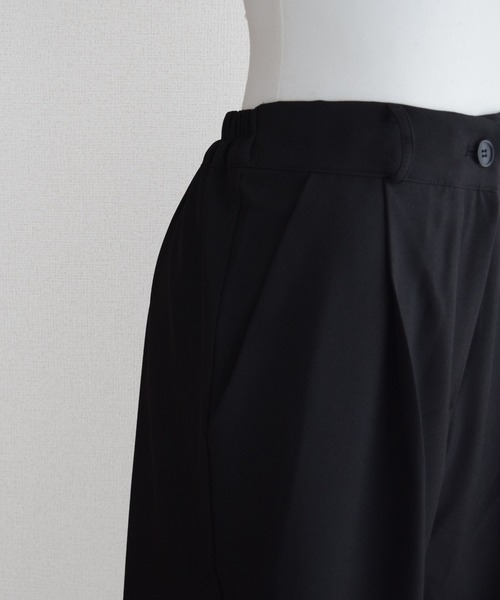 Marient（マリエント）の「ピンタックハーフPT（スラックス・レディース・ブラック・FREE）」の14枚目の写真