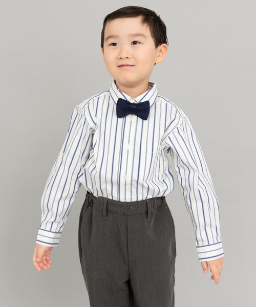 URBAN RESEARCH DOORS(アーバンリサーチドアーズ)の「『WEB/一部店舗限定サイズ』ストレッチレギュラーカラーシャツ(KIDS)(シャツ/ブラウス・キッズ・ブルー系その他/ホワイト系その他・135/120/150)」の1枚目の写真