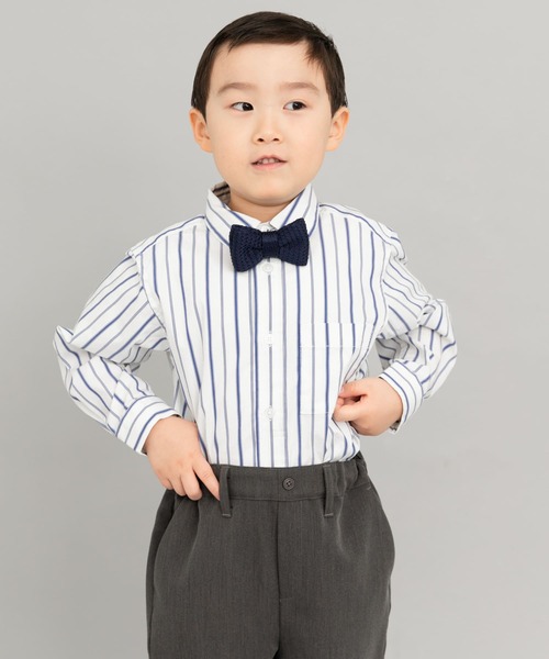 URBAN RESEARCH DOORS(アーバンリサーチドアーズ)の「『WEB/一部店舗限定サイズ』ストレッチレギュラーカラーシャツ(KIDS)(シャツ/ブラウス・キッズ・ブルー系その他/ホワイト系その他・135/120/150)」の3枚目の写真