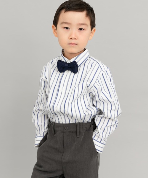 URBAN RESEARCH DOORS(アーバンリサーチドアーズ)の「『WEB/一部店舗限定サイズ』ストレッチレギュラーカラーシャツ(KIDS)(シャツ/ブラウス・キッズ・ブルー系その他/ホワイト系その他・135/120/150)」の4枚目の写真