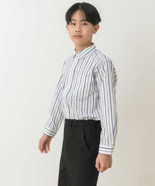 URBAN RESEARCH DOORS(アーバンリサーチドアーズ)の「『WEB/一部店舗限定サイズ』ストレッチレギュラーカラーシャツ(KIDS)(シャツ/ブラウス・キッズ・ブルー系その他/ホワイト系その他・135/120/150)」の9枚目の写真
