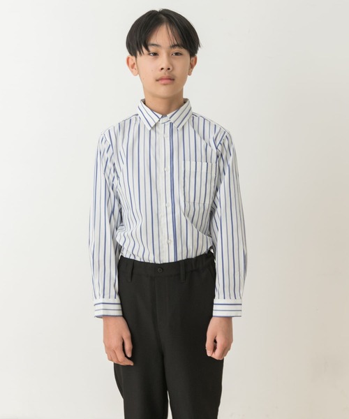 URBAN RESEARCH DOORS(アーバンリサーチドアーズ)の「『WEB/一部店舗限定サイズ』ストレッチレギュラーカラーシャツ(KIDS)(シャツ/ブラウス・キッズ・ブルー系その他/ホワイト系その他・135/120/150)」の10枚目の写真