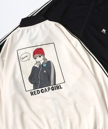 Red Cap Girl/レッドキャップガール オーバーサイズ バックプリント ロゴ ワンポイント刺繍 トラックジャケット/ラインジャージ/レディース メンズ