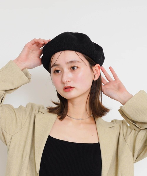 SENSE OF PLACE by URBAN RESEARCH（センスオブプレイスバイアーバンリサーチ）の「サーモベレー（ハンチング/ベレー帽・レディース・アイボリー/ブラック・ONE）」の7枚目の写真