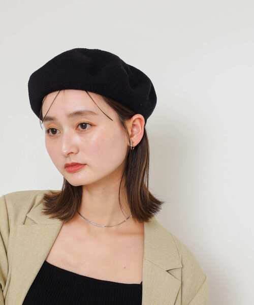 SENSE OF PLACE by URBAN RESEARCH（センスオブプレイスバイアーバンリサーチ）の「サーモベレー（ハンチング/ベレー帽・レディース・アイボリー/ブラック・ONE）」の8枚目の写真