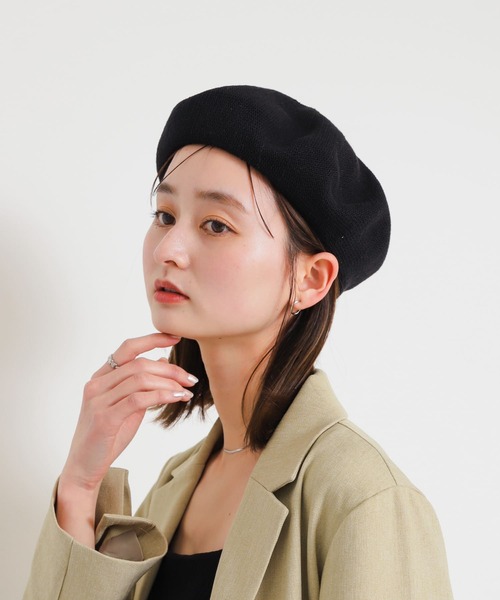 SENSE OF PLACE by URBAN RESEARCH（センスオブプレイスバイアーバンリサーチ）の「サーモベレー（ハンチング/ベレー帽・レディース・アイボリー/ブラック・ONE）」の13枚目の写真