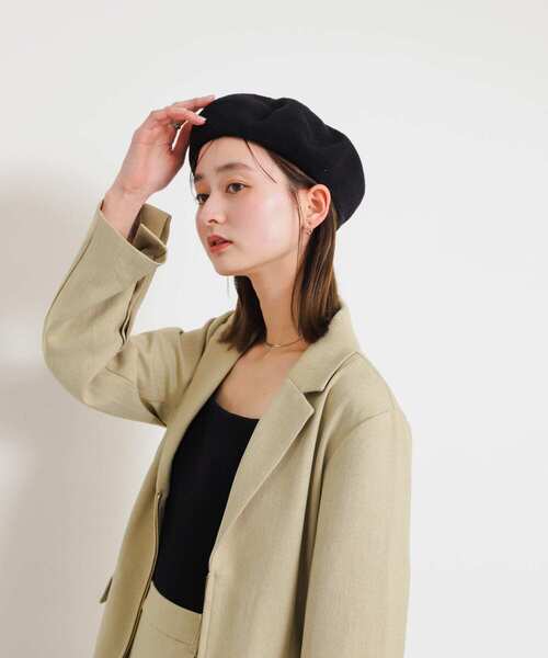 SENSE OF PLACE by URBAN RESEARCH（センスオブプレイスバイアーバンリサーチ）の「サーモベレー（ハンチング/ベレー帽・レディース・アイボリー/ブラック・ONE）」の10枚目の写真