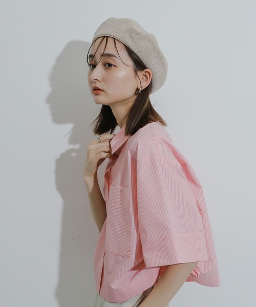 SENSE OF PLACE by URBAN RESEARCH（センスオブプレイスバイアーバンリサーチ）の「サーモベレー（ハンチング/ベレー帽・レディース・アイボリー/ブラック・ONE）」の11枚目の写真