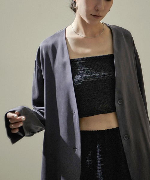 ■韓国■ ハイウェスト ラップデザイン シャーリング ヌーディー XWFBR02H2 BLACK LABEL シグネチャー300N ベーシック ブラトップ