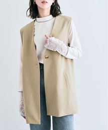 ノーカラー ジレ ジャケット