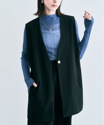ノーカラー ジレ ジャケット