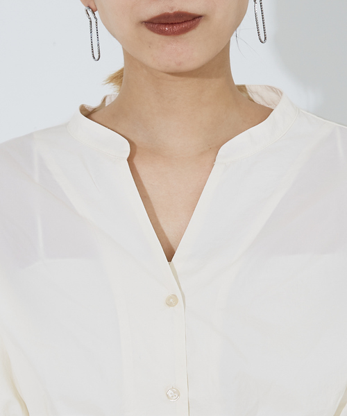 NOMINE（ノミネ）の「【セットアップ着用可】ワッシャースキッパーギャザーシャツ（シャツ/ブラウス・レディース・ブラック/カーキ/ホワイト・フリー）」の17枚目の写真