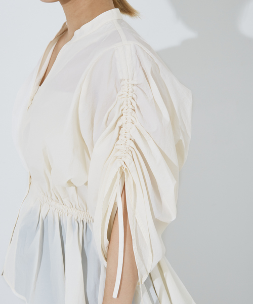 NOMINE（ノミネ）の「【セットアップ着用可】ワッシャースキッパーギャザーシャツ（シャツ/ブラウス・レディース・ブラック/カーキ/ホワイト・フリー）」の11枚目の写真