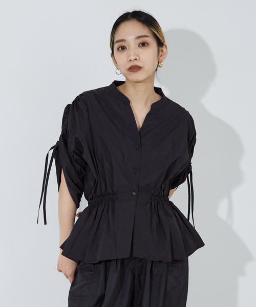 NOMINE（ノミネ）の「【セットアップ着用可】ワッシャースキッパーギャザーシャツ（シャツ/ブラウス・レディース・ブラック/カーキ/ホワイト・フリー）」の15枚目の写真