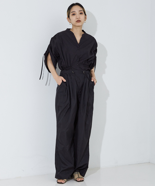 NOMINE（ノミネ）の「【セットアップ着用可】ワッシャースキッパーギャザーシャツ（シャツ/ブラウス・レディース・ブラック/カーキ/ホワイト・フリー）」の6枚目の写真