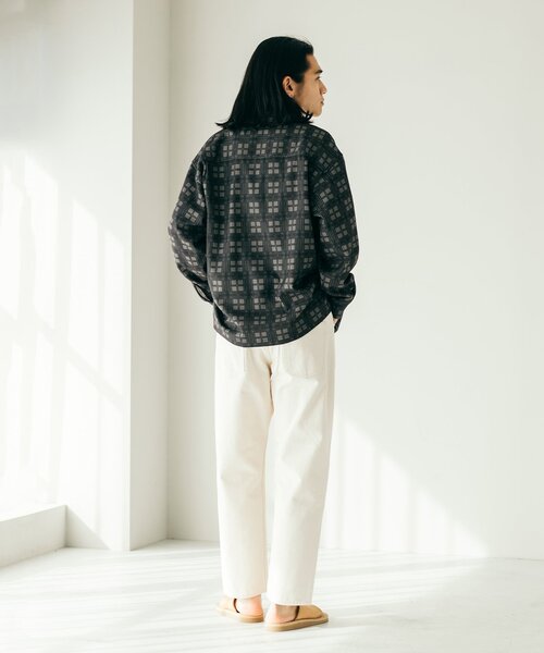 JOURNAL STANDARD（ジャーナルスタンダード）の「ネイティブパターン CPO シャツジャケット（その他アウター・メンズ・ブラック系その他/アイボリー/ネイビー/レンガ・MEDIUM/LARGE）」の9枚目の写真