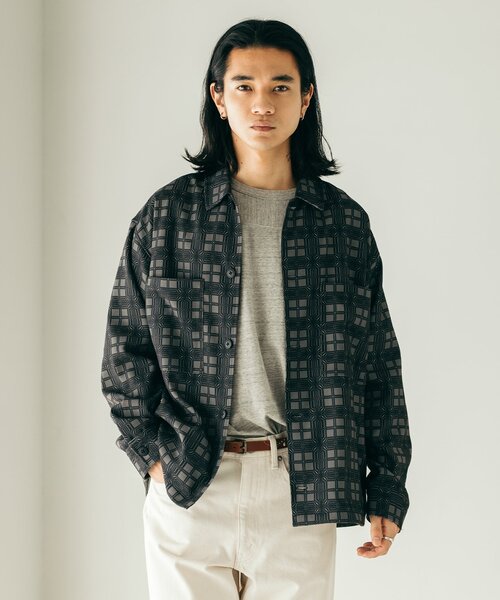 JOURNAL STANDARD（ジャーナルスタンダード）の「ネイティブパターン CPO シャツジャケット（その他アウター・メンズ・ブラック系その他/アイボリー/ネイビー/レンガ・MEDIUM/LARGE）」の8枚目の写真