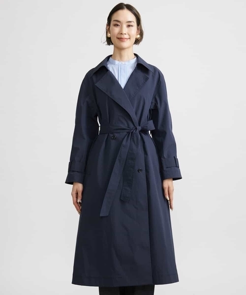 MICHEL KLEIN(ミッシェル・クラン)の「ストレッチソフトロングトレンチコート(トレンチコート・レディース・ネイビー/ライトベージュ・40/38)」の18枚目の写真