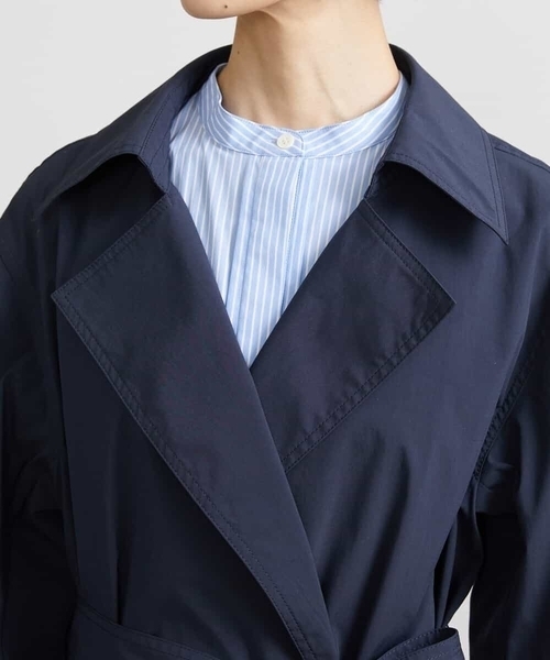 MICHEL KLEIN(ミッシェル・クラン)の「ストレッチソフトロングトレンチコート(トレンチコート・レディース・ネイビー/ライトベージュ・40/38)」の21枚目の写真