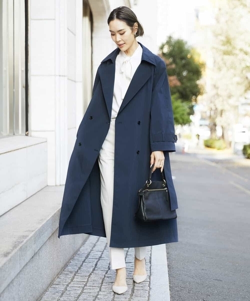 noble タスランギャバ　トレンチコート noble ♡ ノーブル タスランギャバオーバーコート トレンチ