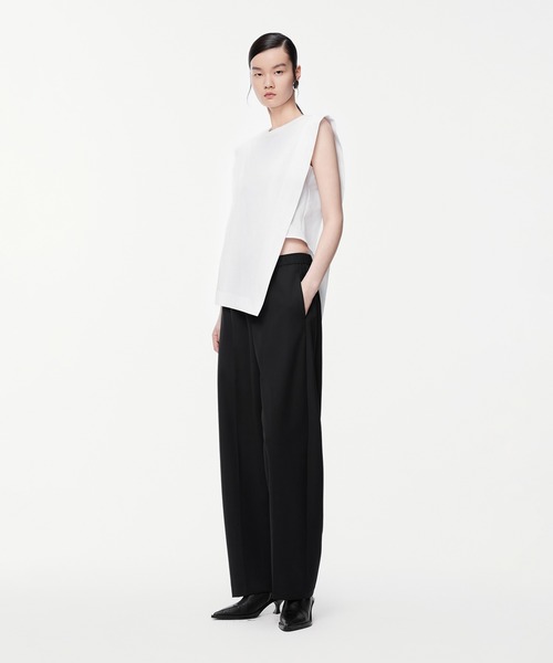 tシャツ Sophisticated Block-structure Sleeveless T-shirt / ノースリーブTシャツ レディース セール】Sophisticated Block-structure Sleeveless T-shirt