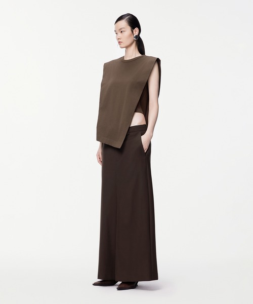 tシャツ Sophisticated Block-structure Sleeveless T-shirt / ノースリーブTシャツ レディース セール】Sophisticated Block-structure Sleeveless T-shirt