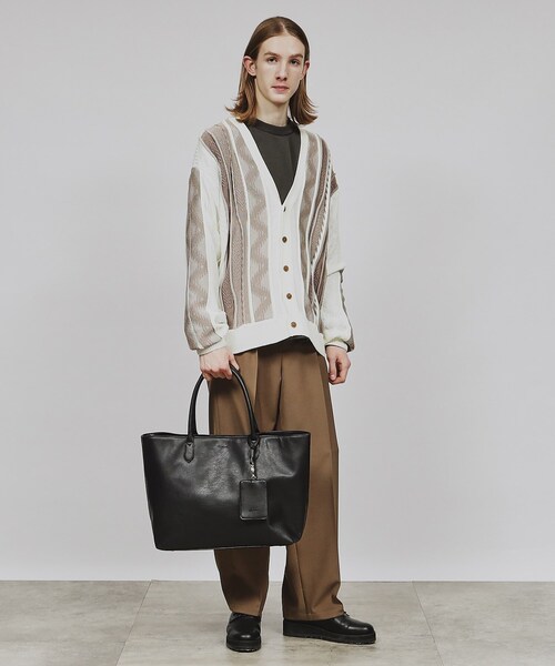 tk.TAKEO KIKUCHI(ティーケータケオキクチ)の「◆レザー調トートバッグ(トートバッグ・メンズ・ブラック系/ブルー系その他/ダークブラウン/ブラック・00)」の11枚目の写真