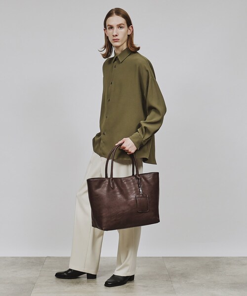 tk.TAKEO KIKUCHI(ティーケータケオキクチ)の「◆レザー調トートバッグ(トートバッグ・メンズ・ブラック系/ブルー系その他/ダークブラウン/ブラック・00)」の12枚目の写真