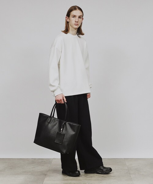 tk.TAKEO KIKUCHI(ティーケータケオキクチ)の「◆レザー調トートバッグ(トートバッグ・メンズ・ブラック系/ブルー系その他/ダークブラウン/ブラック・00)」の5枚目の写真