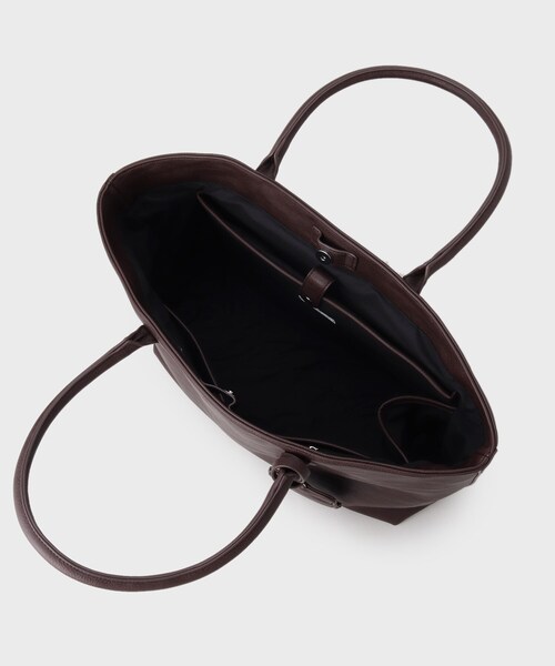 tk.TAKEO KIKUCHI(ティーケータケオキクチ)の「◆レザー調トートバッグ(トートバッグ・メンズ・ブラック系/ブルー系その他/ダークブラウン/ブラック・00)」の21枚目の写真