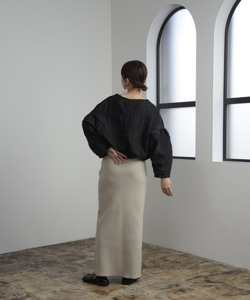 lawgy(ラウジー)の「wrinkle 2way blouse / リンクル2wayブラウス(シャツ/ブラウス・レディース・ホワイト/ブラック・FREE)」の8枚目の写真