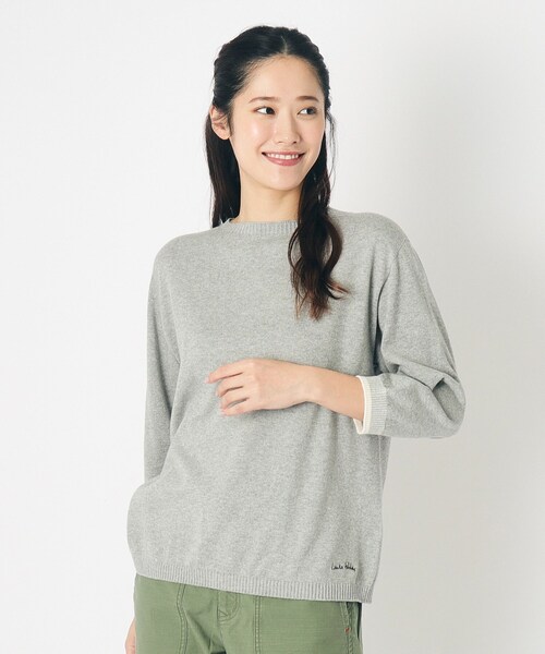 LAURA ASHLEY(ローラアシュレイ)の「【日本製】コンパクトヤーン プルオーバー(ニット/セーター・レディース・ライトグレー/オレンジ/アイボリー・38)」の3枚目の写真