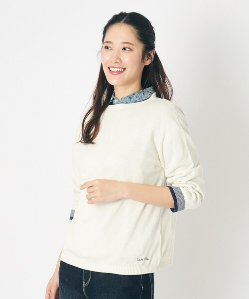 LAURA ASHLEY(ローラアシュレイ)の「【日本製】コンパクトヤーン プルオーバー(ニット/セーター・レディース・ライトグレー/オレンジ/アイボリー・38)」の21枚目の写真