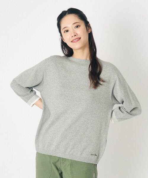 LAURA ASHLEY(ローラアシュレイ)の「【日本製】コンパクトヤーン プルオーバー(ニット/セーター・レディース・ライトグレー/オレンジ/アイボリー・38)」の17枚目の写真