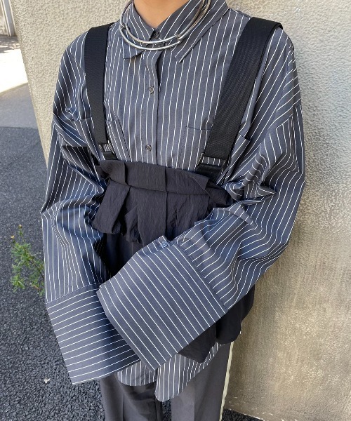 極美品 ebure エブール ストライプ シャツ ブラウス オーバーサイズ ブライトストライプ ブラウス | ebure (Women)/エブール | 三越