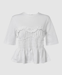 CECILIE BAHNSEN（セシリー バンセン）の「SHORT SLEEVE SMOCK T-SHIRT