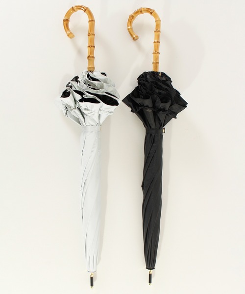 ALWAYS GOOD TIME（オルウェイズグッドタイム）の「【一級遮光・晴雨兼用】別注　UVフリルドーム日傘（長傘・レディース・ブラック/アイボリー・F）」の12枚目の写真
