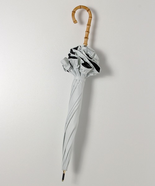 ALWAYS GOOD TIME（オルウェイズグッドタイム）の「【一級遮光・晴雨兼用】別注　UVフリルドーム日傘（長傘・レディース・ブラック/アイボリー・F）」の7枚目の写真