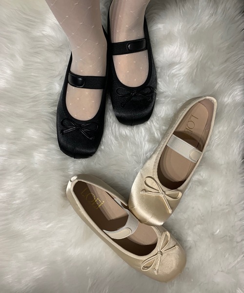 SHEPP（シープ）の「リボン バレエシューズ（パンプス・レディース・アイボリー/ブラック/ピンク/シルバー・40/38/36）」の9枚目の写真