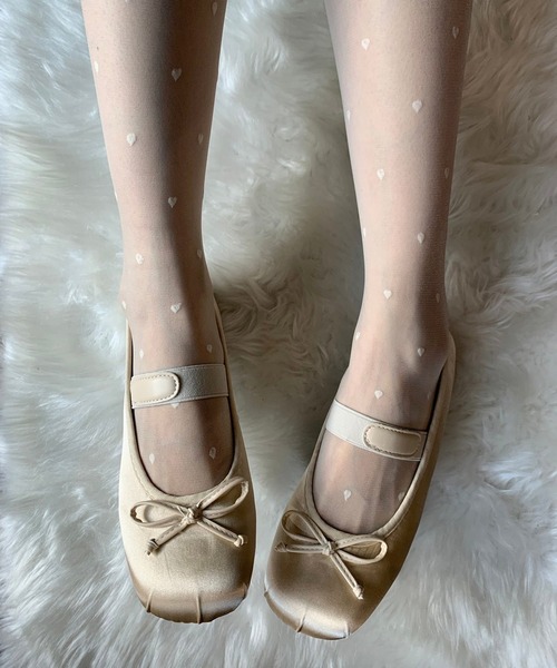 SHEPP（シープ）の「リボン バレエシューズ（パンプス・レディース・アイボリー/ブラック/ピンク/シルバー・40/38/36）」の22枚目の写真