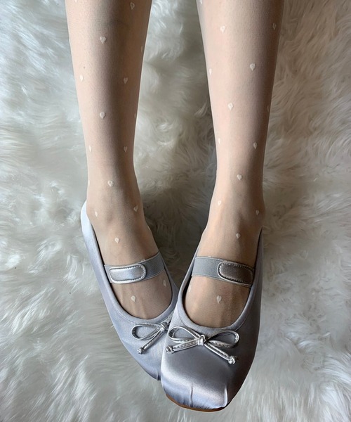 SHEPP（シープ）の「リボン バレエシューズ（パンプス・レディース・アイボリー/ブラック/ピンク/シルバー・40/38/36）」の10枚目の写真