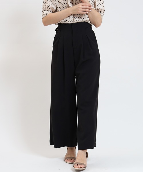 TRUDEA(トルディア)の「ドライタッチタックパンツ(スラックス・レディース・ライトグレー/ベージュ/ネイビー/ブラック・MEDIUM/LARGE)」の3枚目の写真
