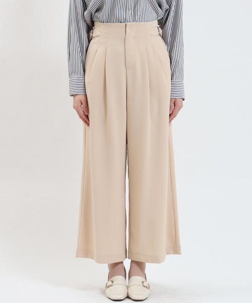 TRUDEA(トルディア)の「ドライタッチタックパンツ(スラックス・レディース・ライトグレー/ベージュ/ネイビー/ブラック・MEDIUM/LARGE)」の16枚目の写真