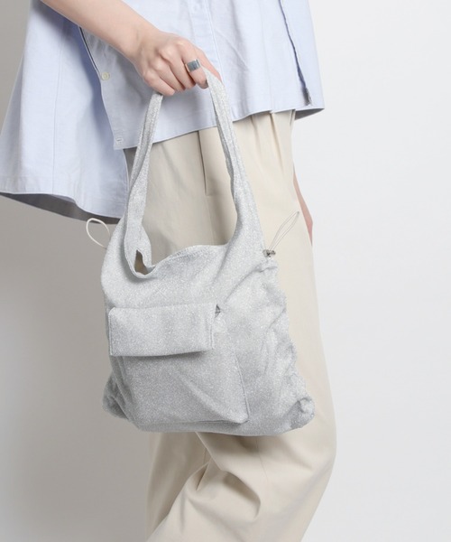 MAISON mou(メゾンムー)の「【recomend selection/セレクト】サイドギャザーワンハンドルバッグ(トートバッグ・レディース・オフホワイト/ブラック・FREE)」の21枚目の写真