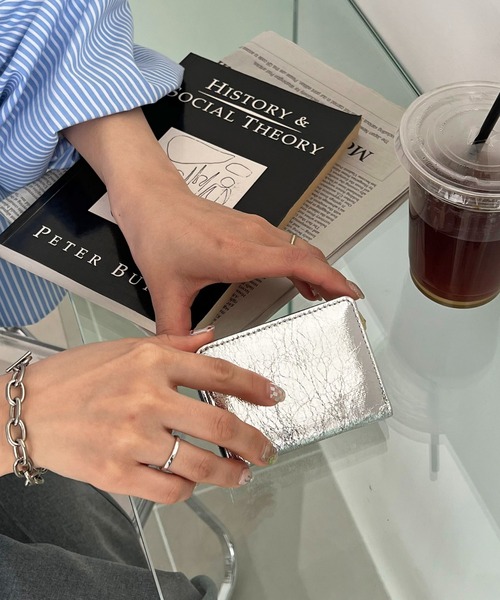 DISCOAT(ディスコート)の「メタリックミニウォレット(財布・レディース・ブラック/ピンクゴールド/シルバー・FREE)」の3枚目の写真