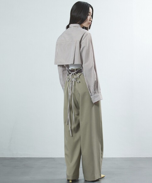 【セール】Firsthand/ファーストハンド バックオープンリボンシャツ / クロップ丈シャツ（シャツ/ブラウス）｜Firsthand（ファーストハンド）