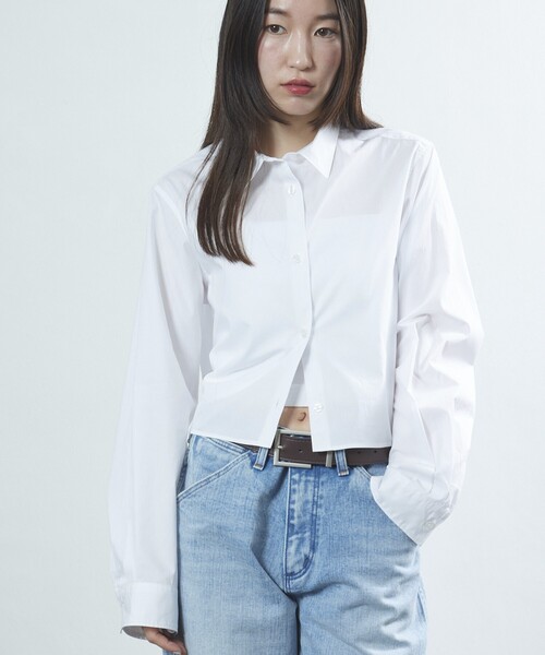 Firsthand（ファーストハンド）の「Firsthand/ファーストハンド バックオープンリボンシャツ / クロップ丈シャツ（シャツ/ブラウス・レディース・その他13/キャメル/ホワイト・ﾌﾘ-）」の10枚目の写真