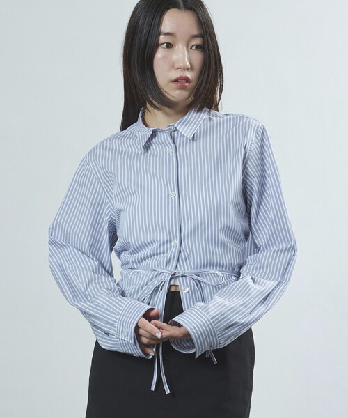 Firsthand（ファーストハンド）の「Firsthand/ファーストハンド バックオープンリボンシャツ / クロップ丈シャツ（シャツ/ブラウス・レディース・その他13/キャメル/ホワイト・ﾌﾘ-）」の19枚目の写真