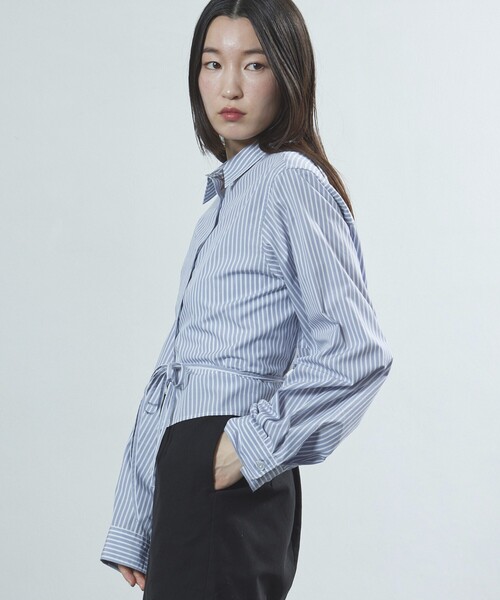 Firsthand（ファーストハンド）の「Firsthand/ファーストハンド バックオープンリボンシャツ / クロップ丈シャツ（シャツ/ブラウス・レディース・その他13/キャメル/ホワイト・ﾌﾘ-）」の21枚目の写真