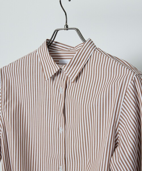 Firsthand（ファーストハンド）の「Firsthand/ファーストハンド バックオープンリボンシャツ / クロップ丈シャツ（シャツ/ブラウス・レディース・その他13/キャメル/ホワイト・ﾌﾘ-）」の7枚目の写真